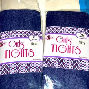 Girl’s Navy Tights Bundle